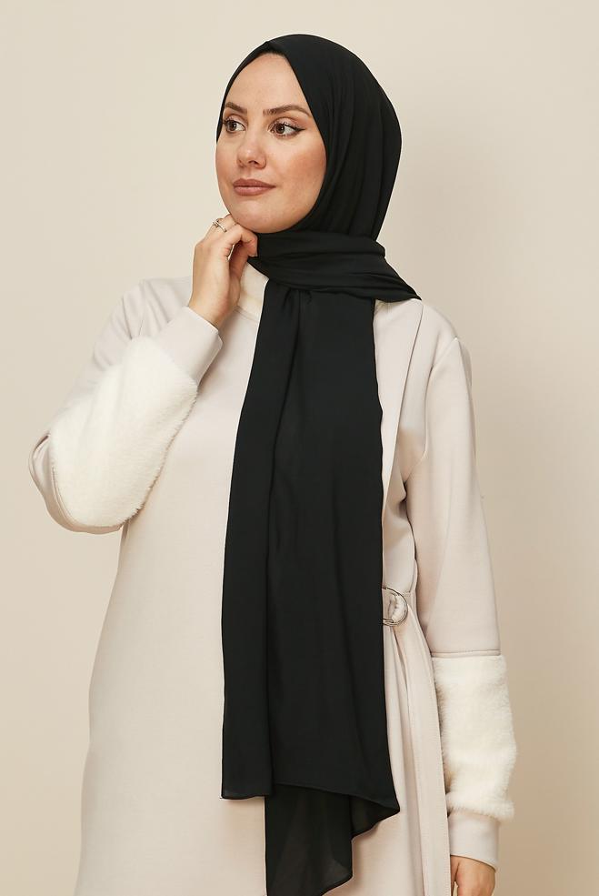 Hijab clothing GREY 8615 ALVİNA ORGANİK VİSKON ŞAL(NRL) - ALVİNA