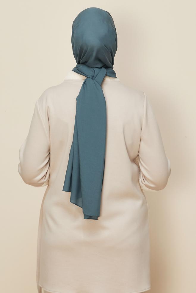 Hijab clothing NAVY BLUE 8615 ALVİNA ORGANİK VİSKON ŞAL(NRL) - ALVİNA