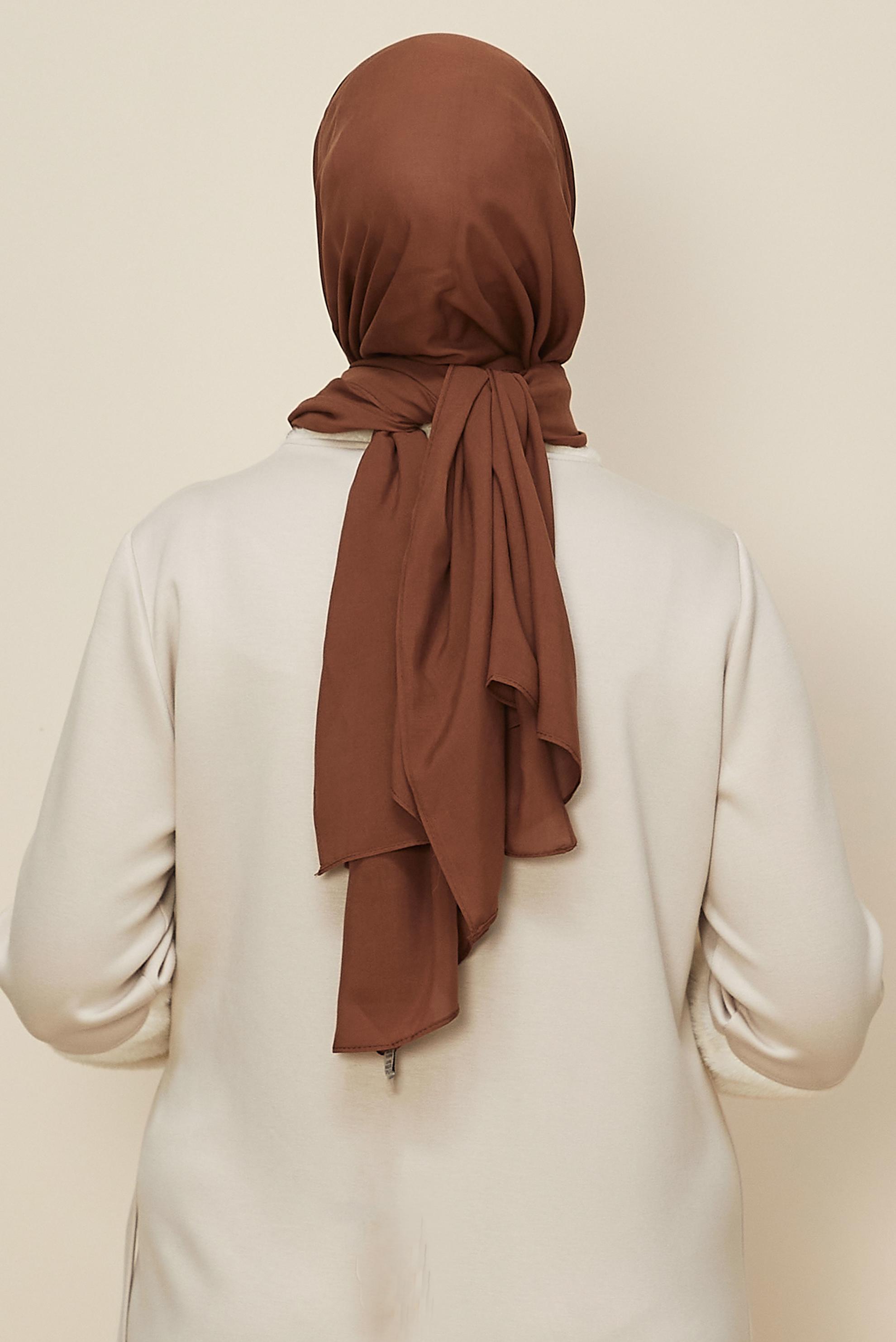 Vêtements hijab BRUN CHÂLE ORGANIC ALVINA 8615