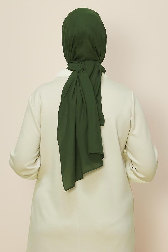 Vêtements hijab VERT CHÂLE ORGANIC ALVINA 8615 - ALVİNA