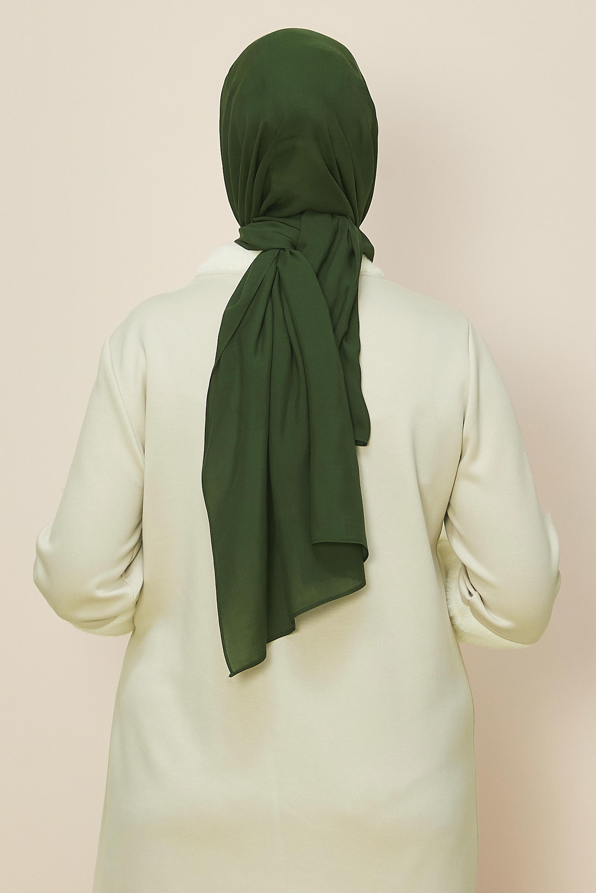 Vêtements hijab VERT CHÂLE ORGANIC ALVINA 8615
