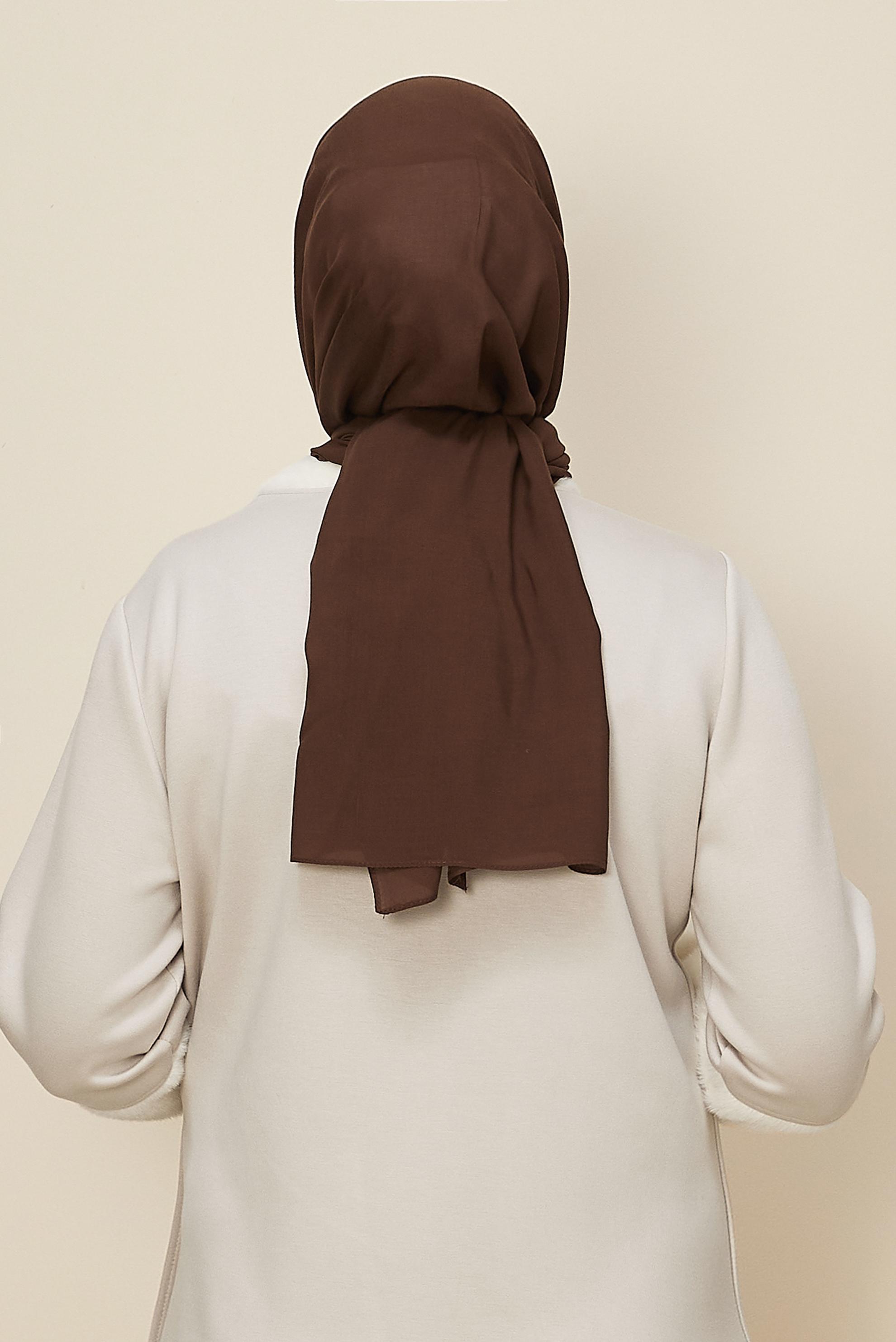 Hijab clothing BROWN 8615 ALVİNA ORGANİK VİSKON ŞAL(NRL)