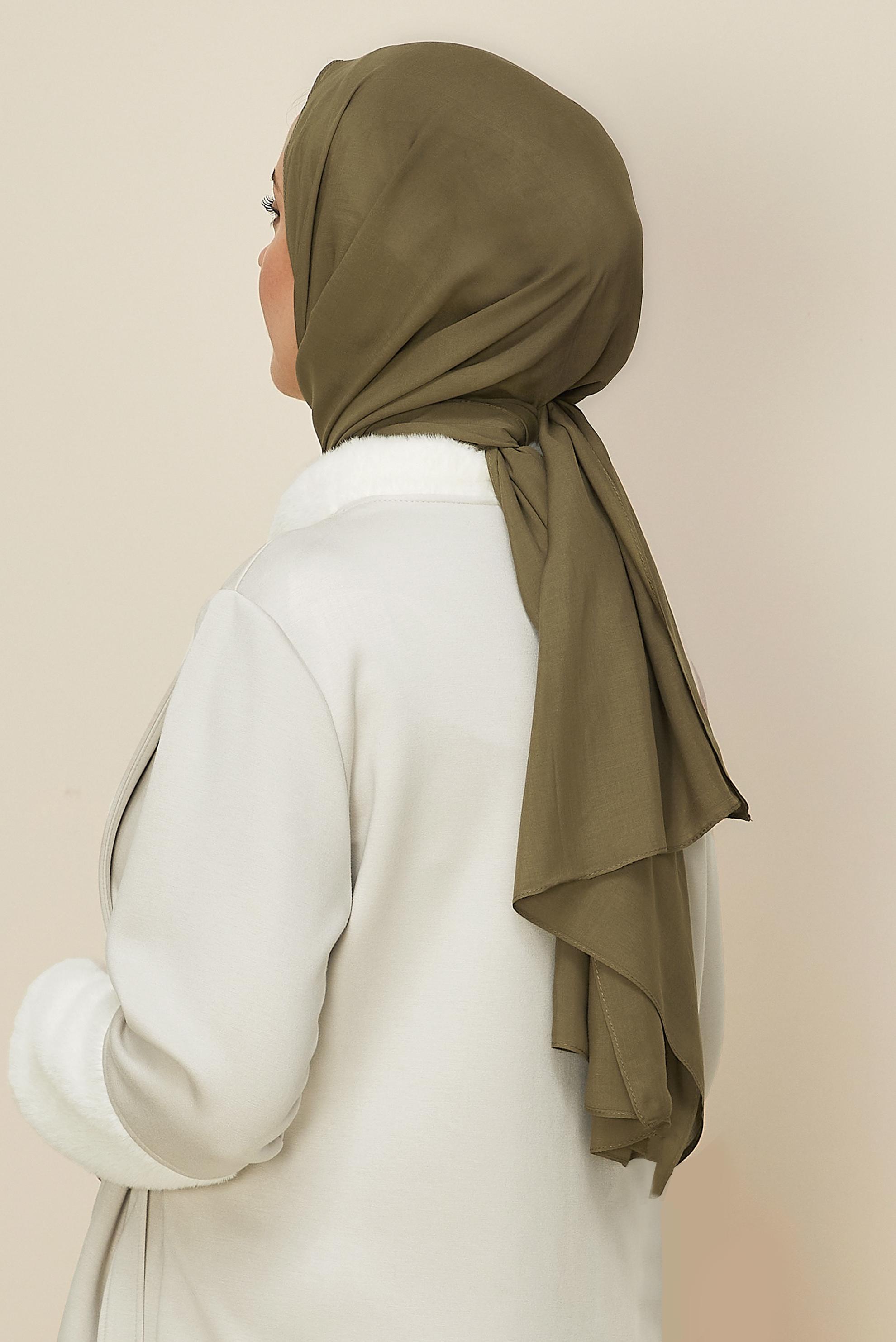 Vêtements hijab VERT CHÂLE ORGANIC ALVINA 8615