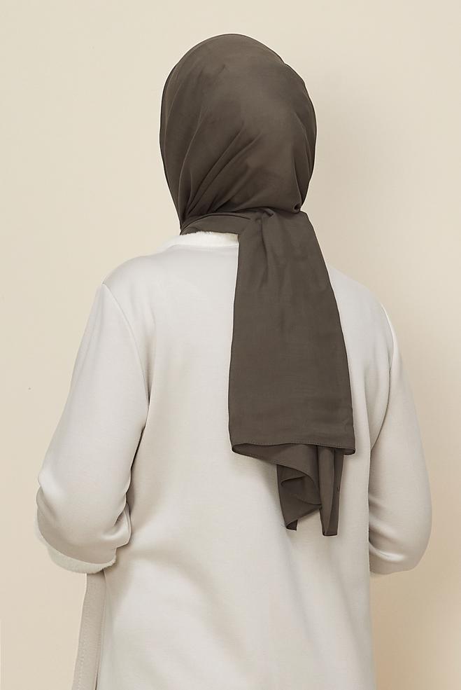 Hijab clothing KHAKI 8615 ALVİNA ORGANİK VİSKON ŞAL(NRL) - ALVİNA