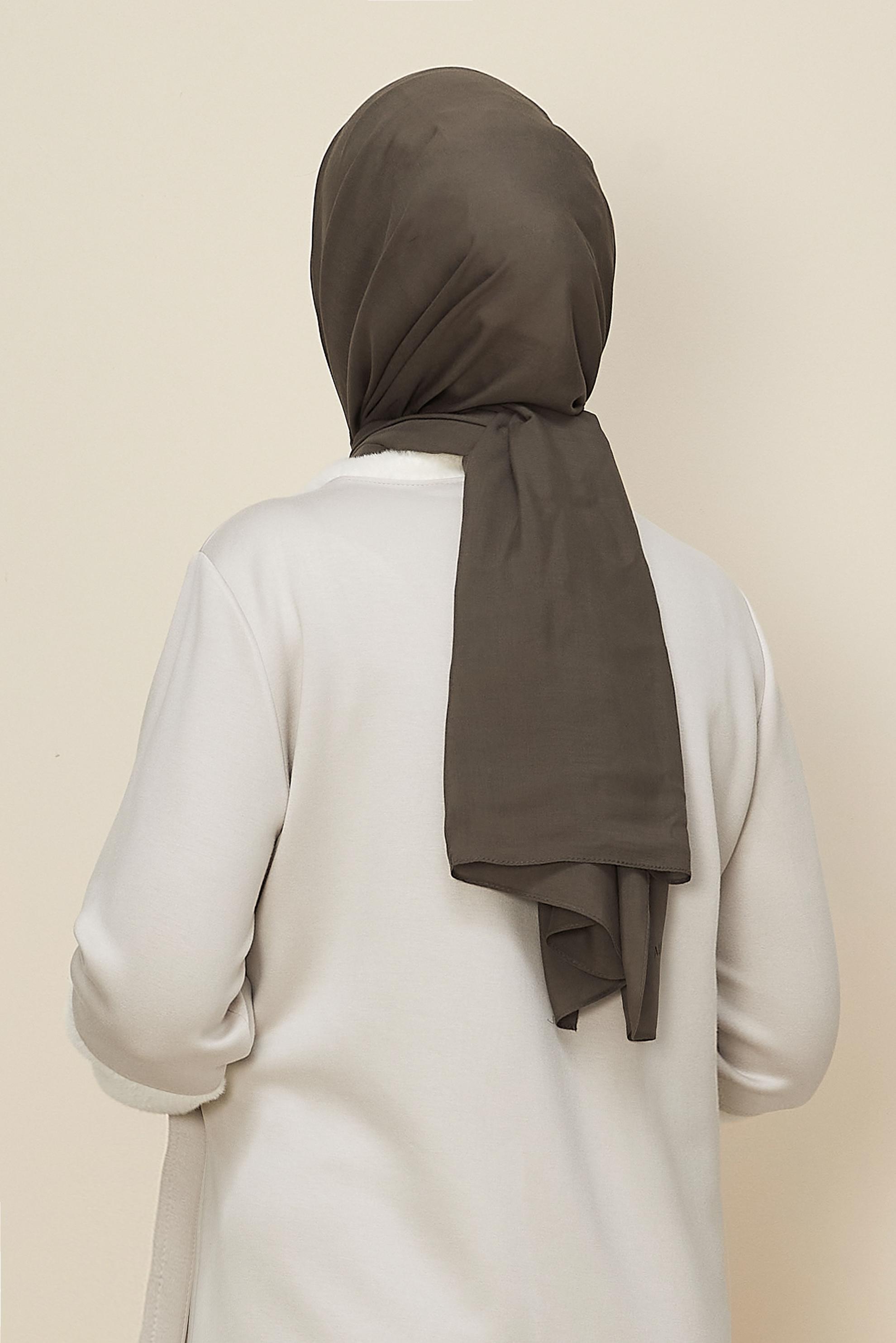 Hijab clothing KHAKI 8615 ALVİNA ORGANİK VİSKON ŞAL(NRL)