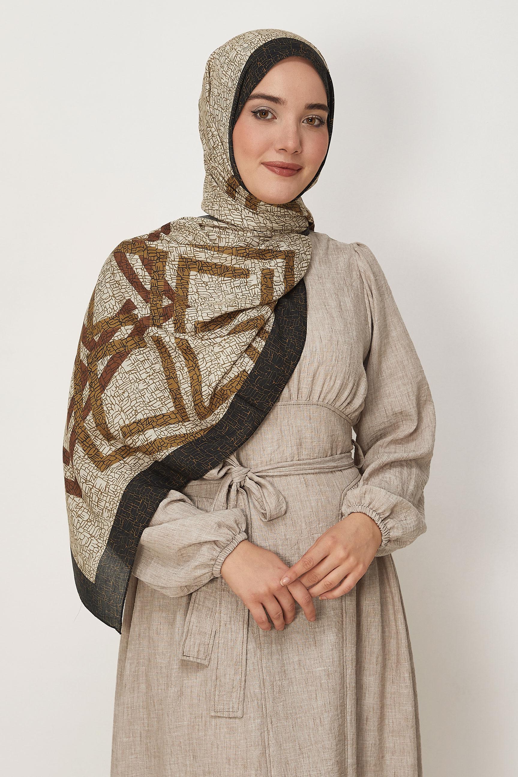 Vêtements hijab TABA CHÂLE ALVINA EN VISCOSE À MOTIFS 8628