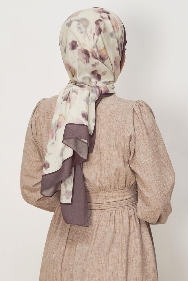 Hijab clothing PINK ALVINA PATTERNED VISCOSE SHAWL 8629 - ALVİNA