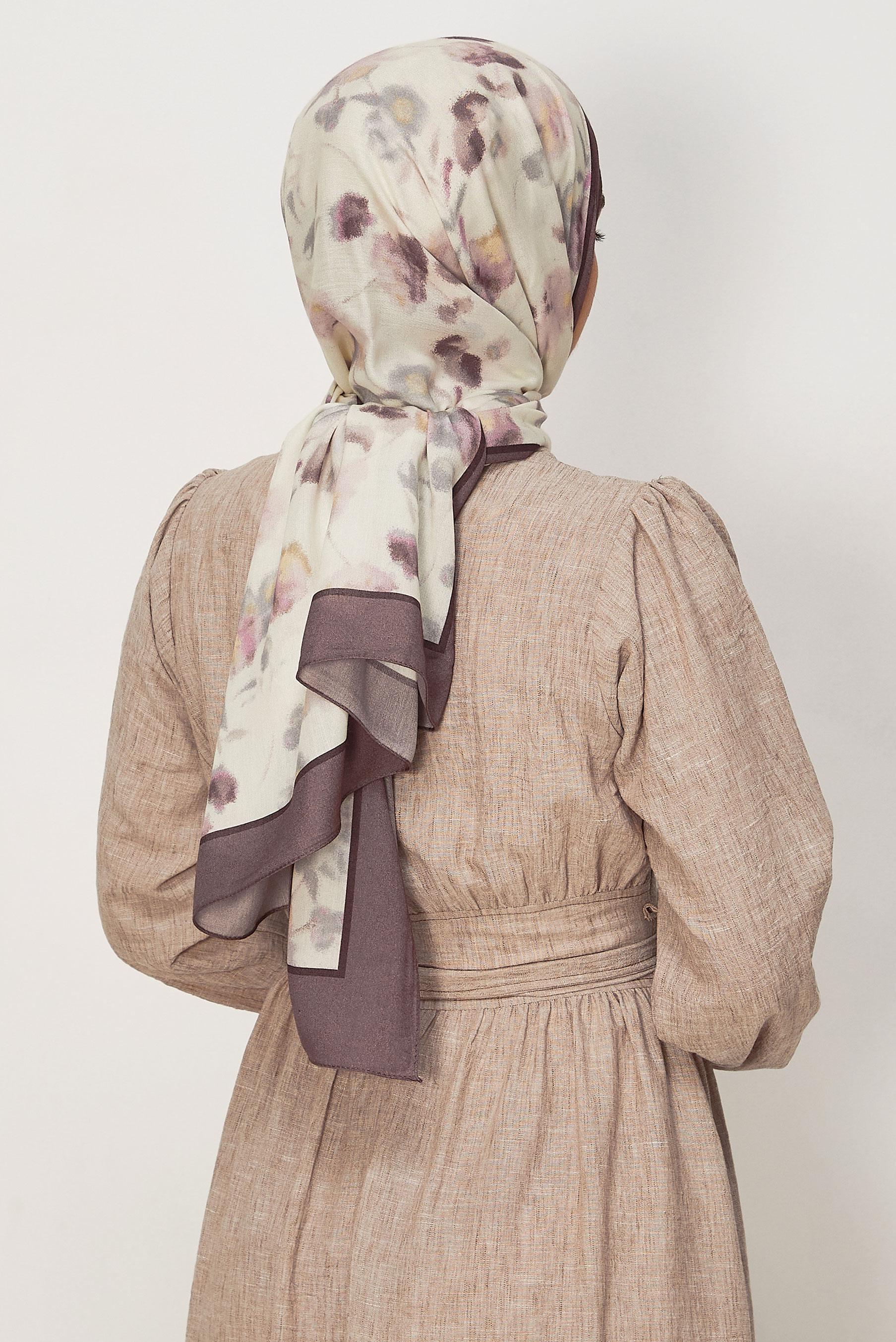 Hijab clothing PINK ALVINA PATTERNED VISCOSE SHAWL 8629