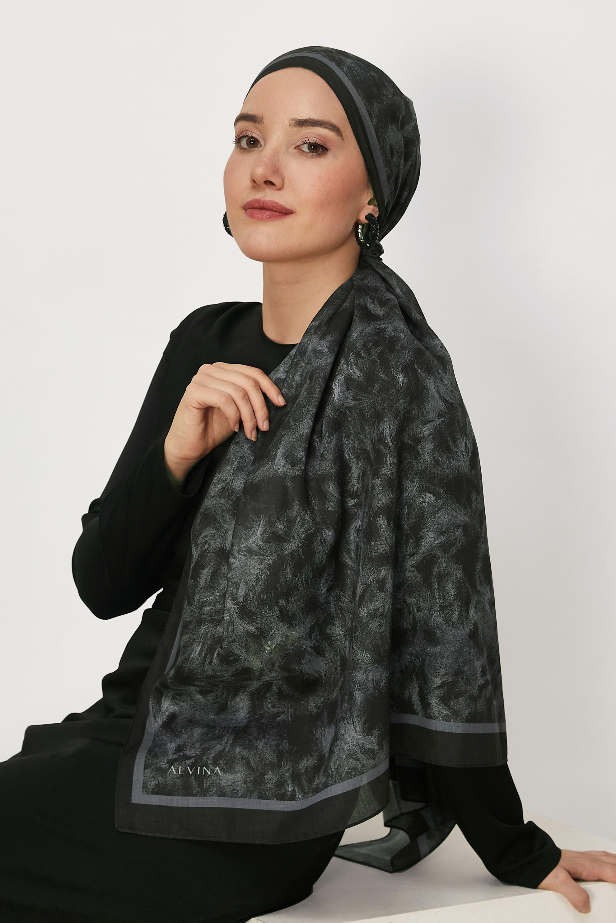 Tesettür giyim BEJ ALVİNA NATUREL ŞAL 8637