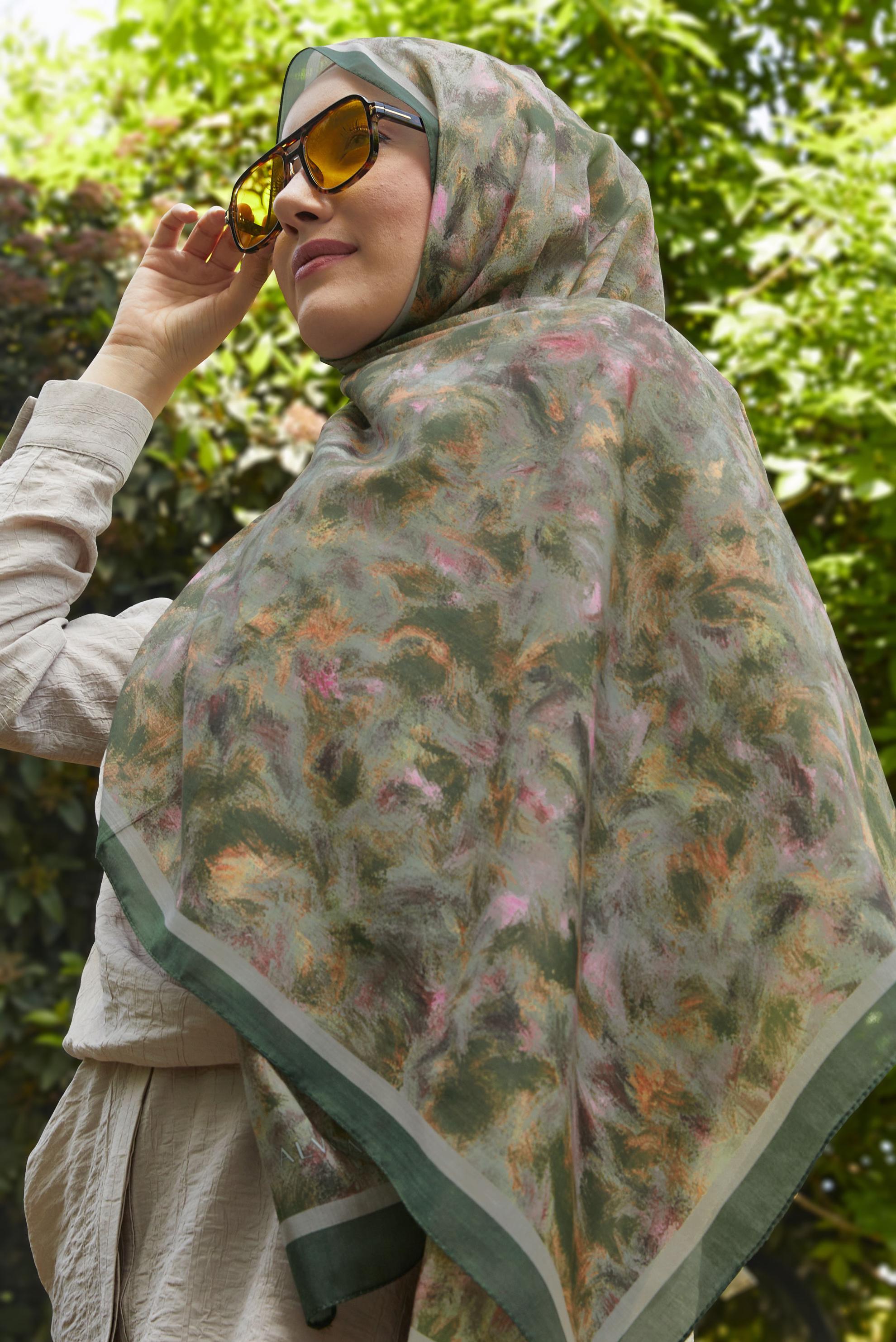 Hijab clothing KHAKI ALVINA NATURAL SHAWL 8637