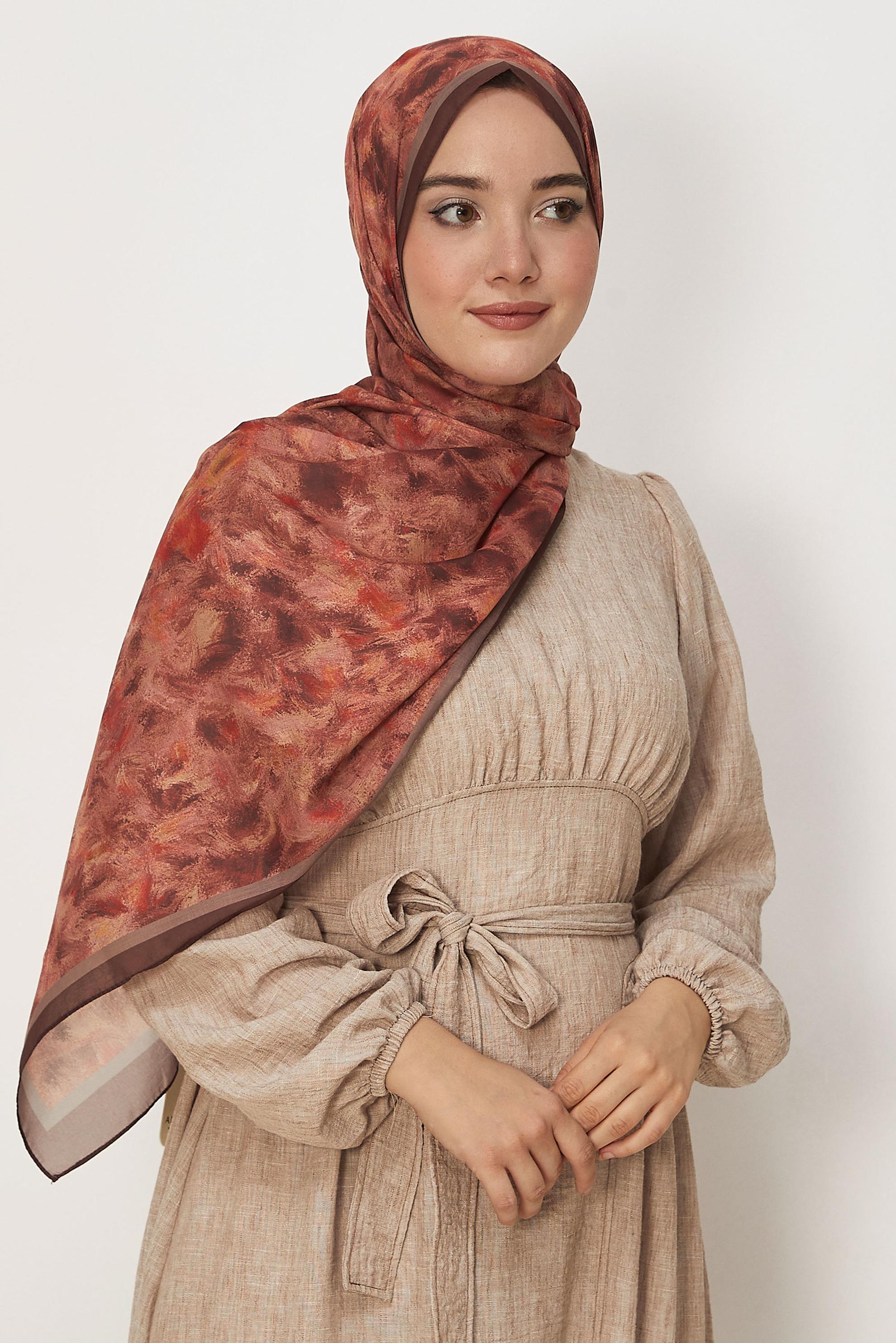 Vêtements hijab BRUN CHÂLE NATUREL ALVINA 8637