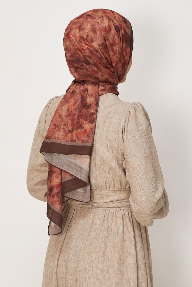 Vêtements hijab BRUN CHÂLE NATUREL ALVINA 8637 - ALVİNA