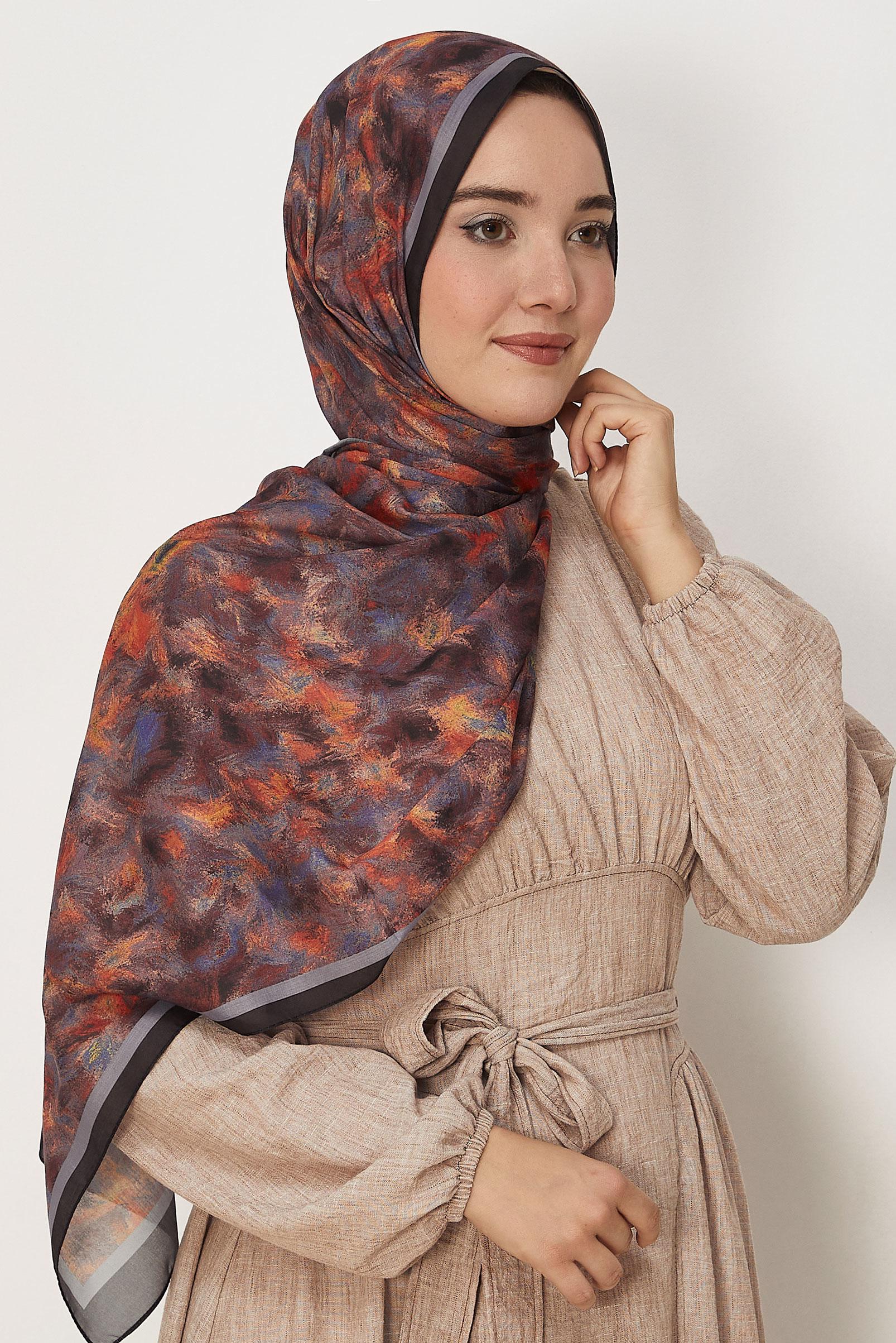 Vêtements hijab GRIS CHÂLE NATUREL ALVINA 8637