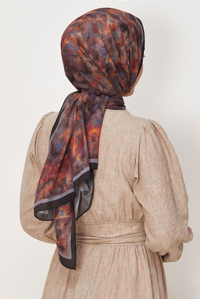 Vêtements hijab GRIS CHÂLE NATUREL ALVINA 8637 - ALVİNA
