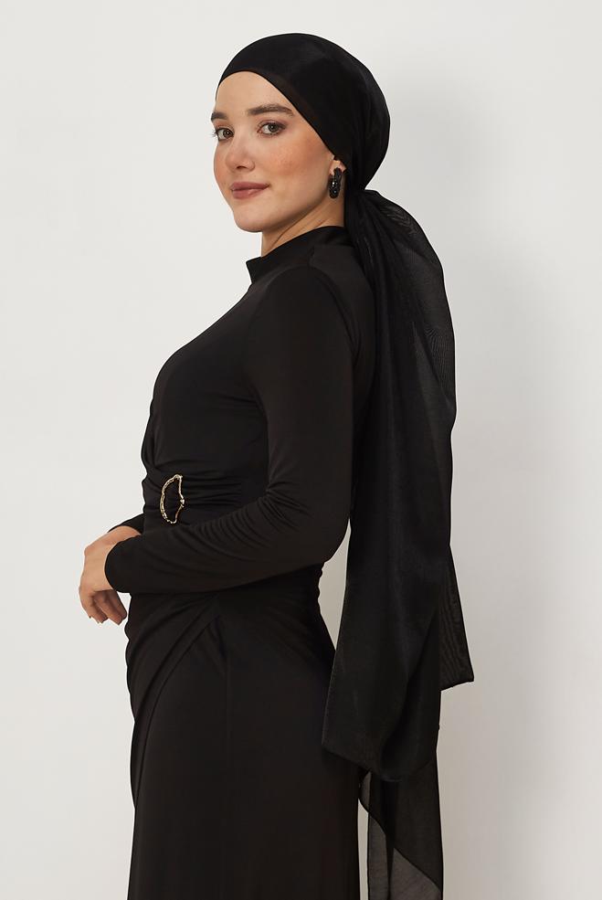 Vêtements hijab NOIR CHÂLE ALVINA AMBRE 8644 - ALVİNA