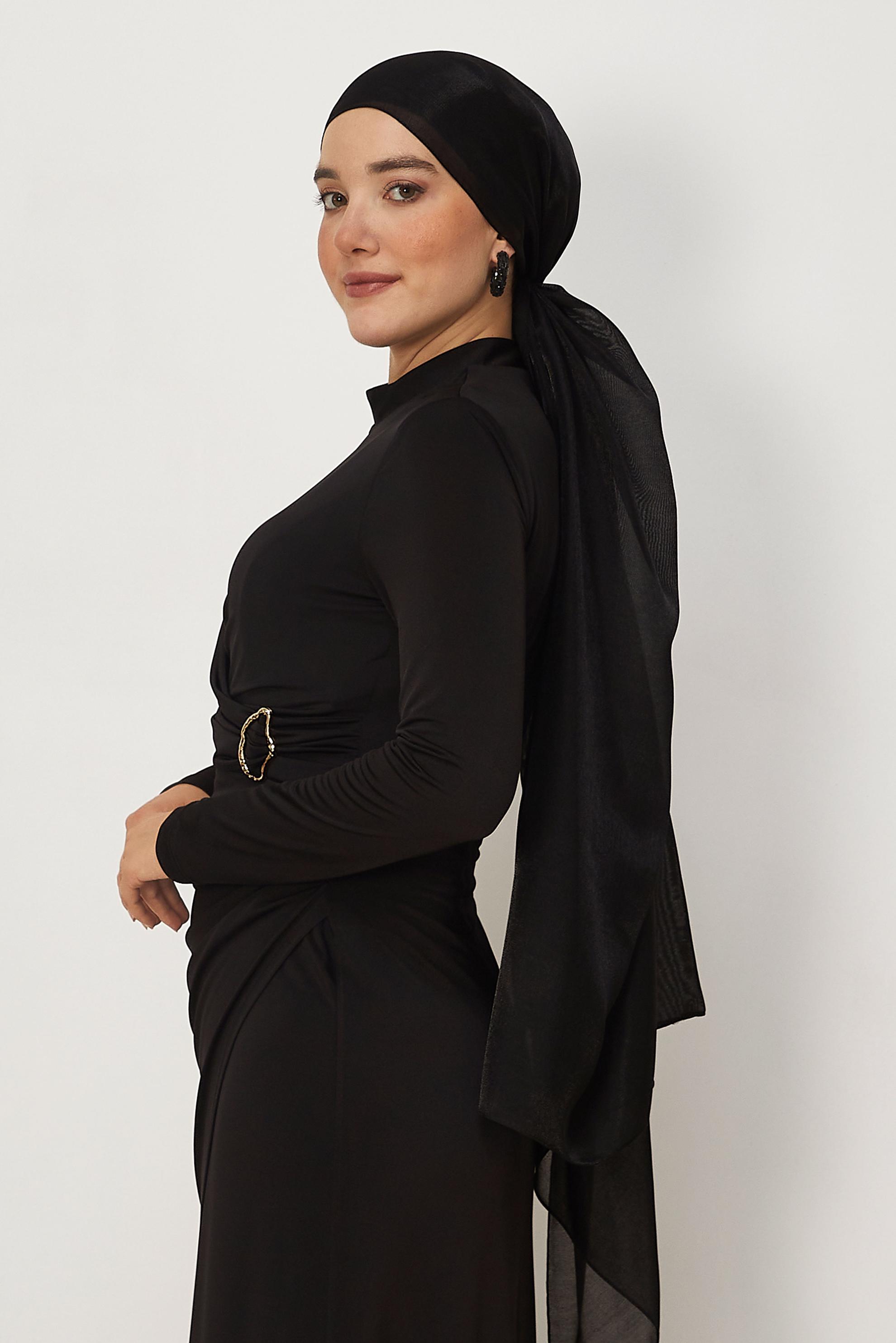 Vêtements hijab NOIR CHÂLE ALVINA AMBRE 8644