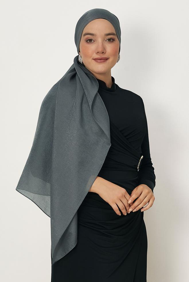 Vêtements hijab BEIGE CHÂLE ALVINA AMBRE 8644 - ALVİNA