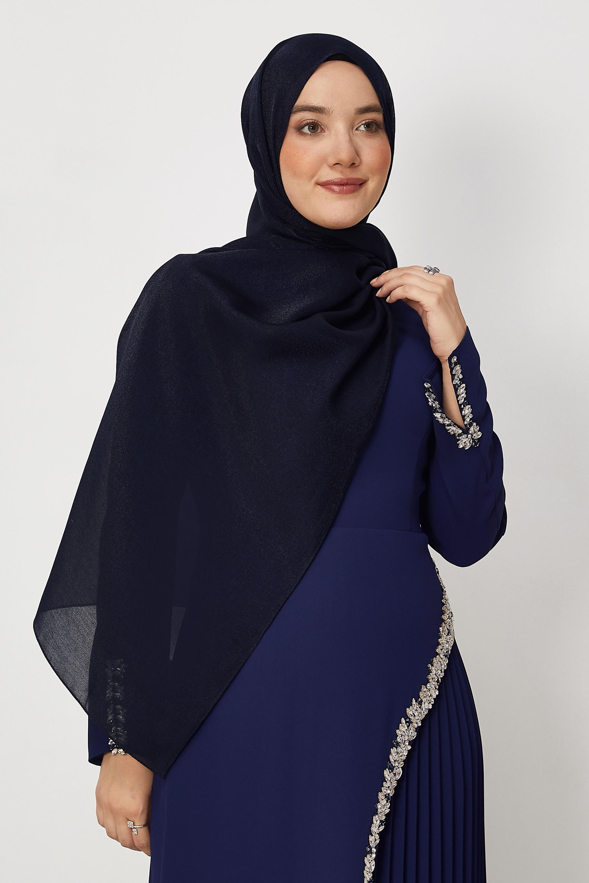 Vêtements hijab BLEU MARINE CHÂLE ALVINA AMBRE 8644