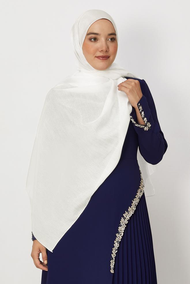Vêtements hijab BLANC CHÂLE ALVINA AMBRE 8644 - ALVİNA