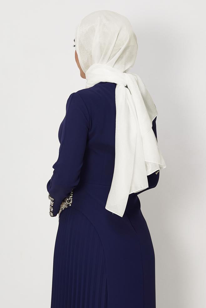 Vêtements hijab BLANC CHÂLE ALVINA AMBRE 8644 - ALVİNA