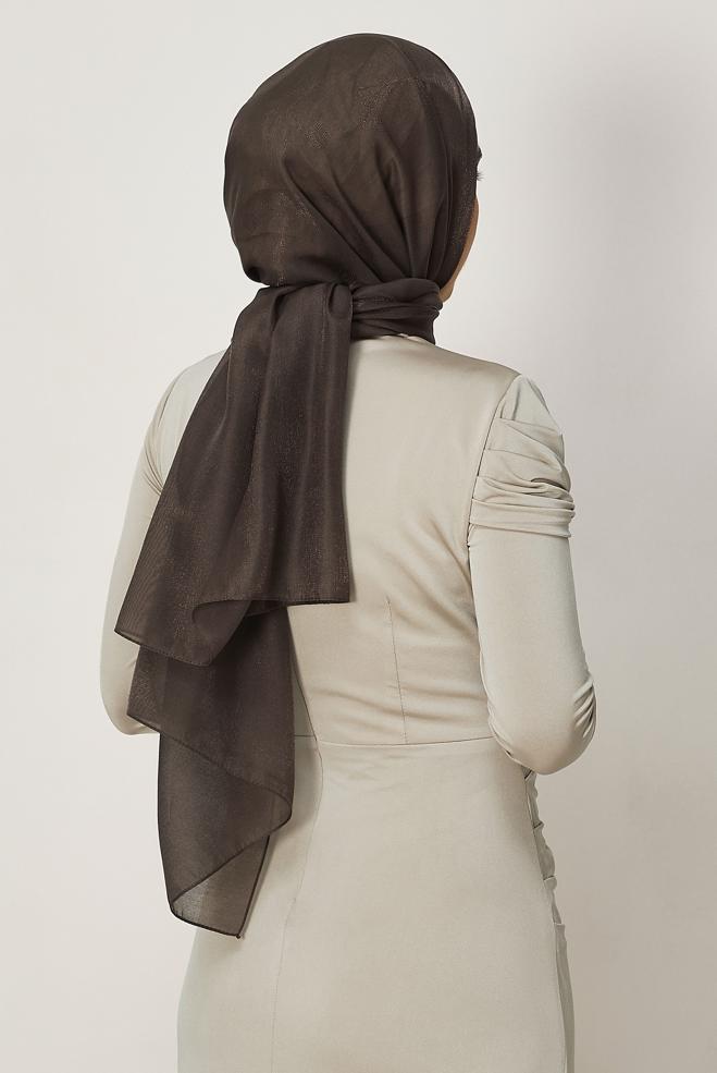 Vêtements hijab BRUN CHÂLE ALVINA AMBRE 8644 - ALVİNA