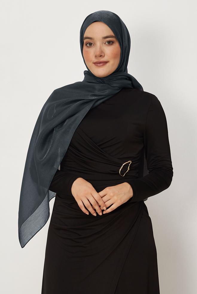 Vêtements hijab GRIS CHÂLE ALVINA AMBRE 8644 - ALVİNA