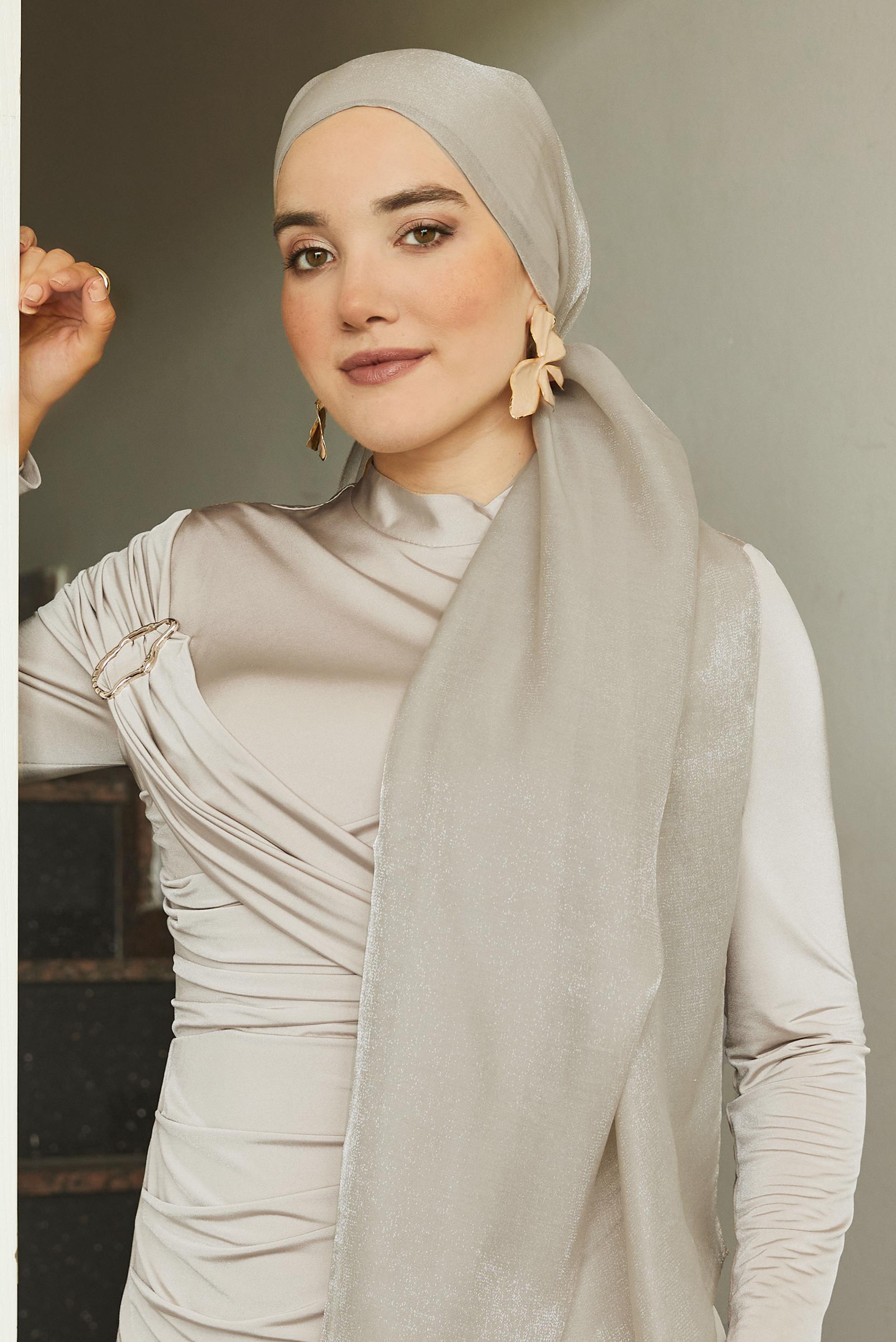 Vêtements hijab BEIGE CHÂLE ALVINA AMBRE 8644