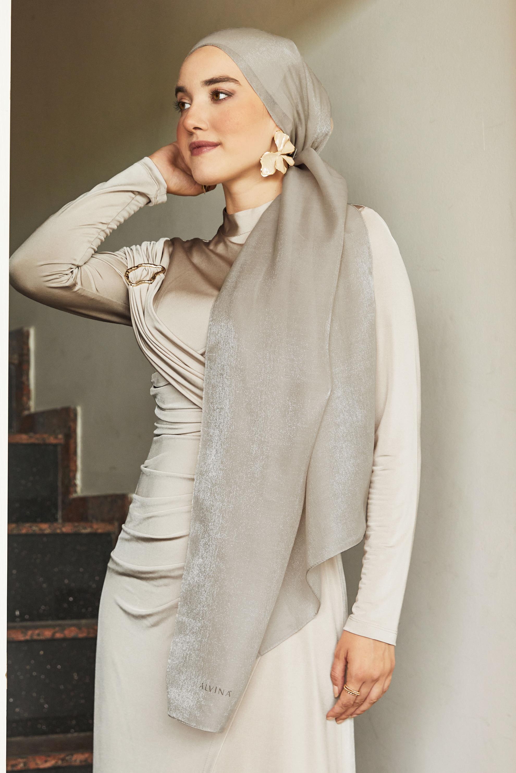 Vêtements hijab BEIGE CHÂLE ALVINA AMBRE 8644