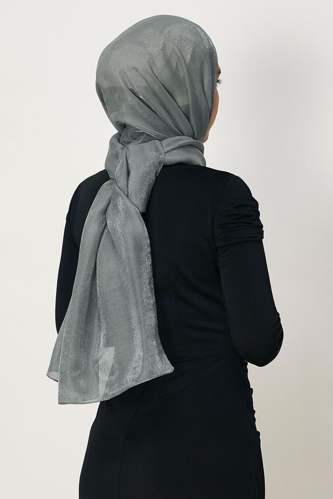 Vêtements hijab BLEU CHÂLE ALVINA AMBRE 8644 - ALVİNA