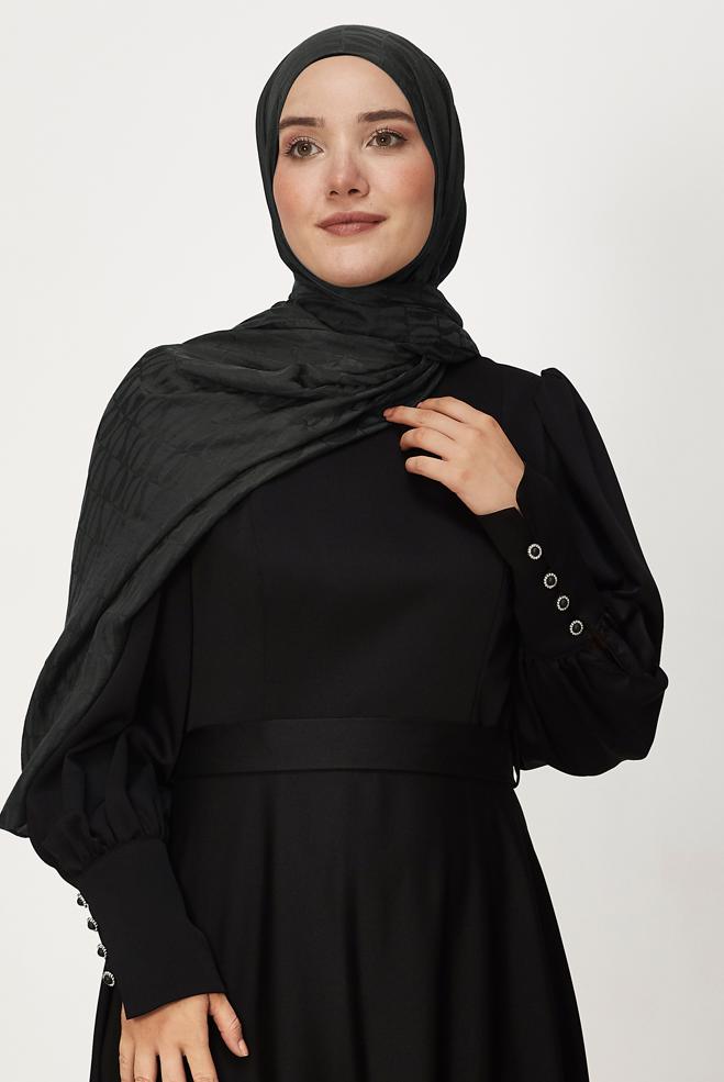 Tesettür giyim GRİ ALVİNA JAKAR ŞAL 8647 - ALVİNA