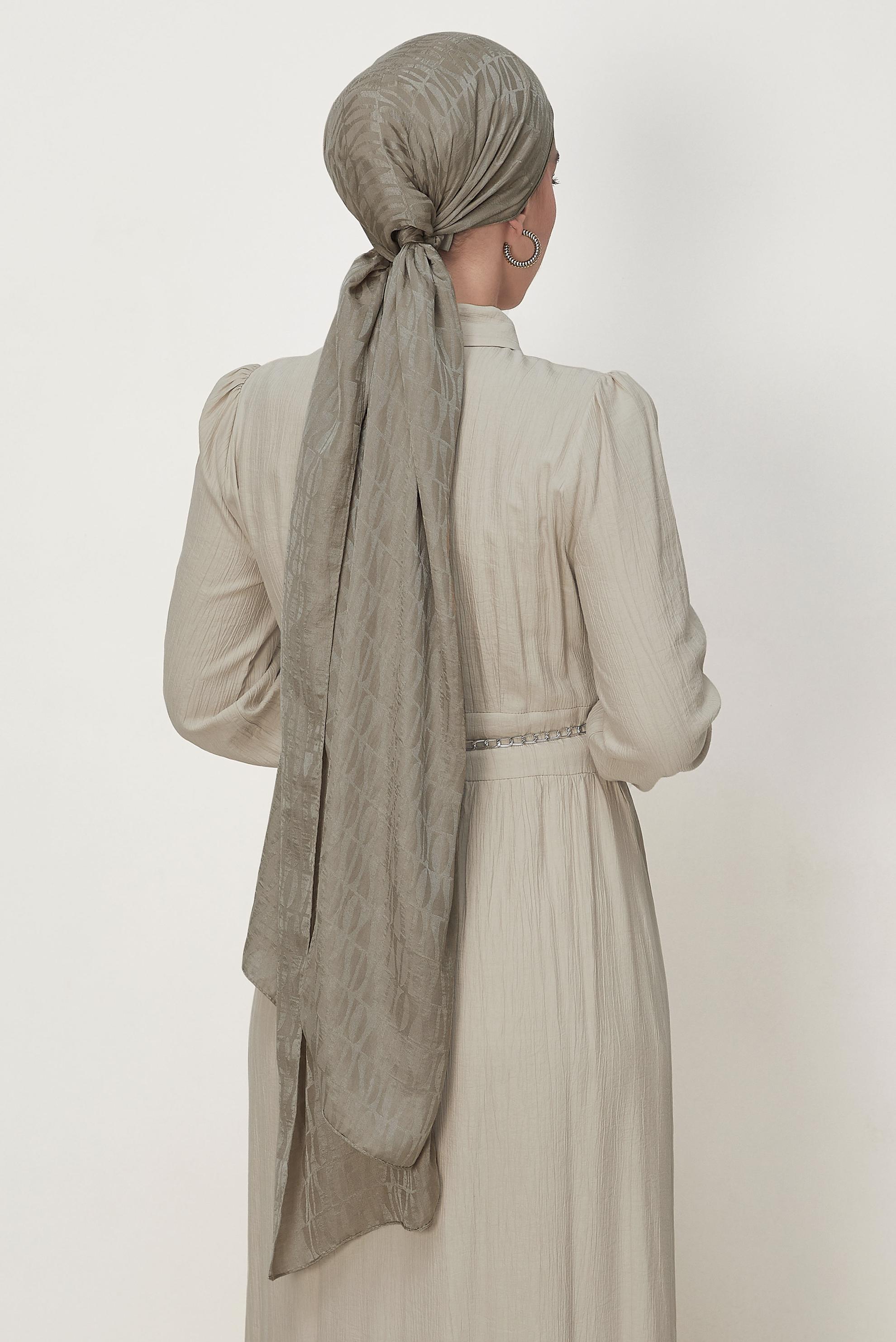 Vêtements hijab BEIGE CHÂLE JACQUARD ALVINA 8647