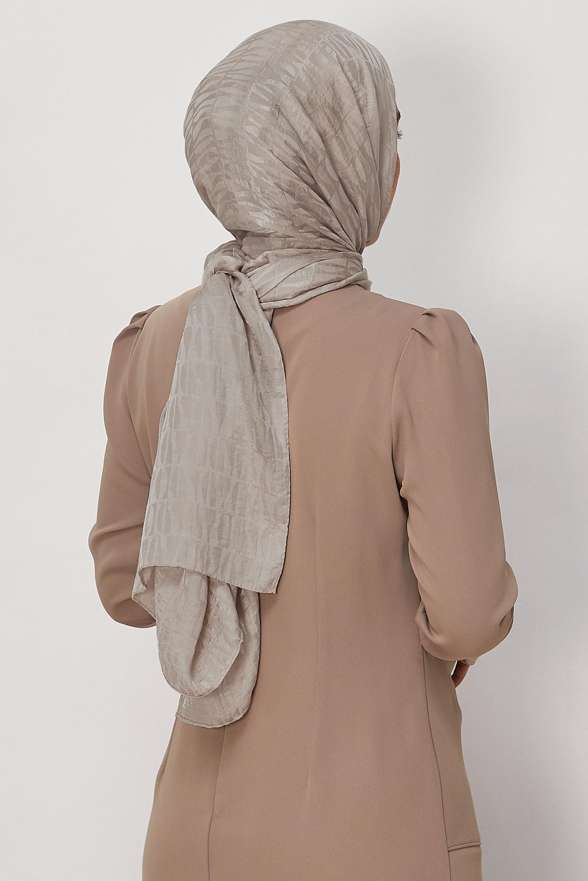 Vêtements hijab BRUN CHÂLE JACQUARD ALVINA 8647