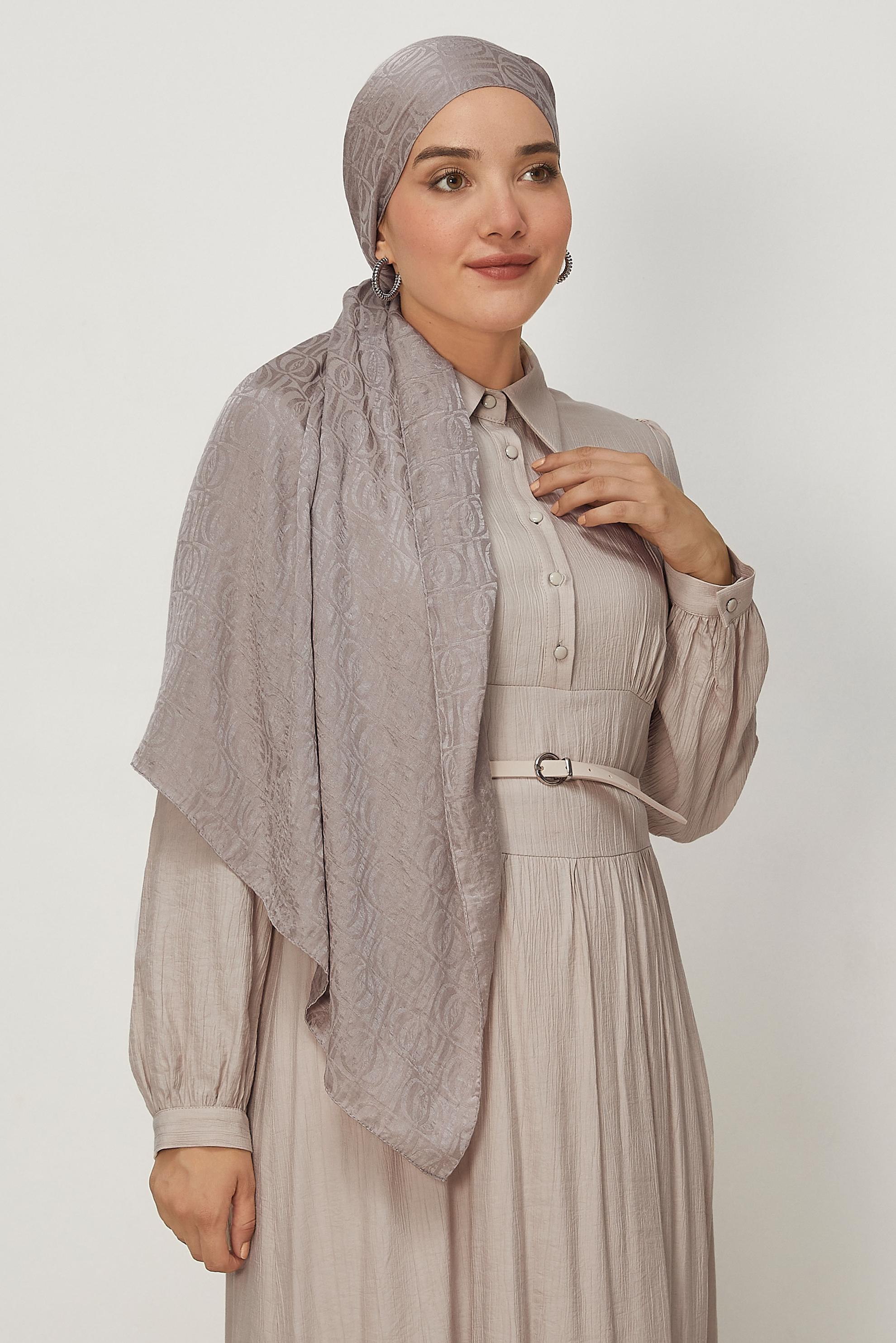 Vêtements hijab BRUN CHÂLE JACQUARD ALVINA 8648