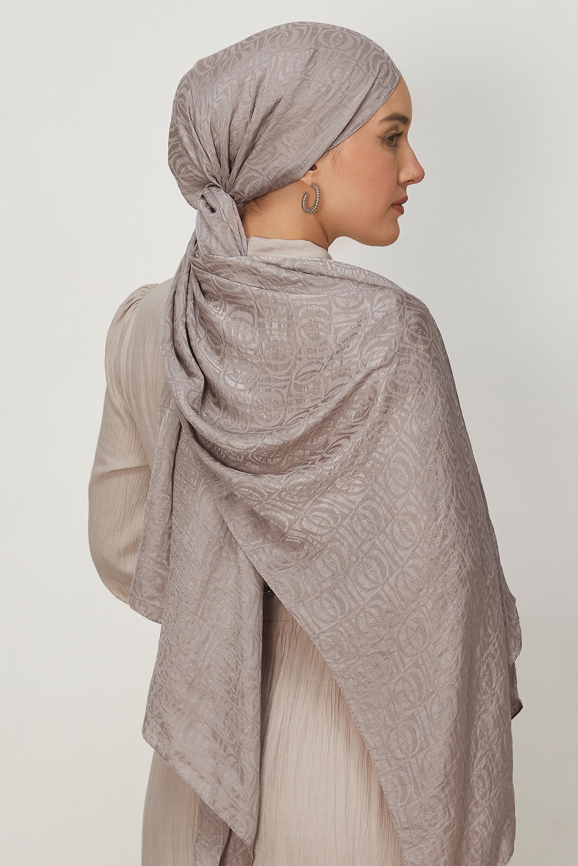 Vêtements hijab BRUN CHÂLE JACQUARD ALVINA 8648