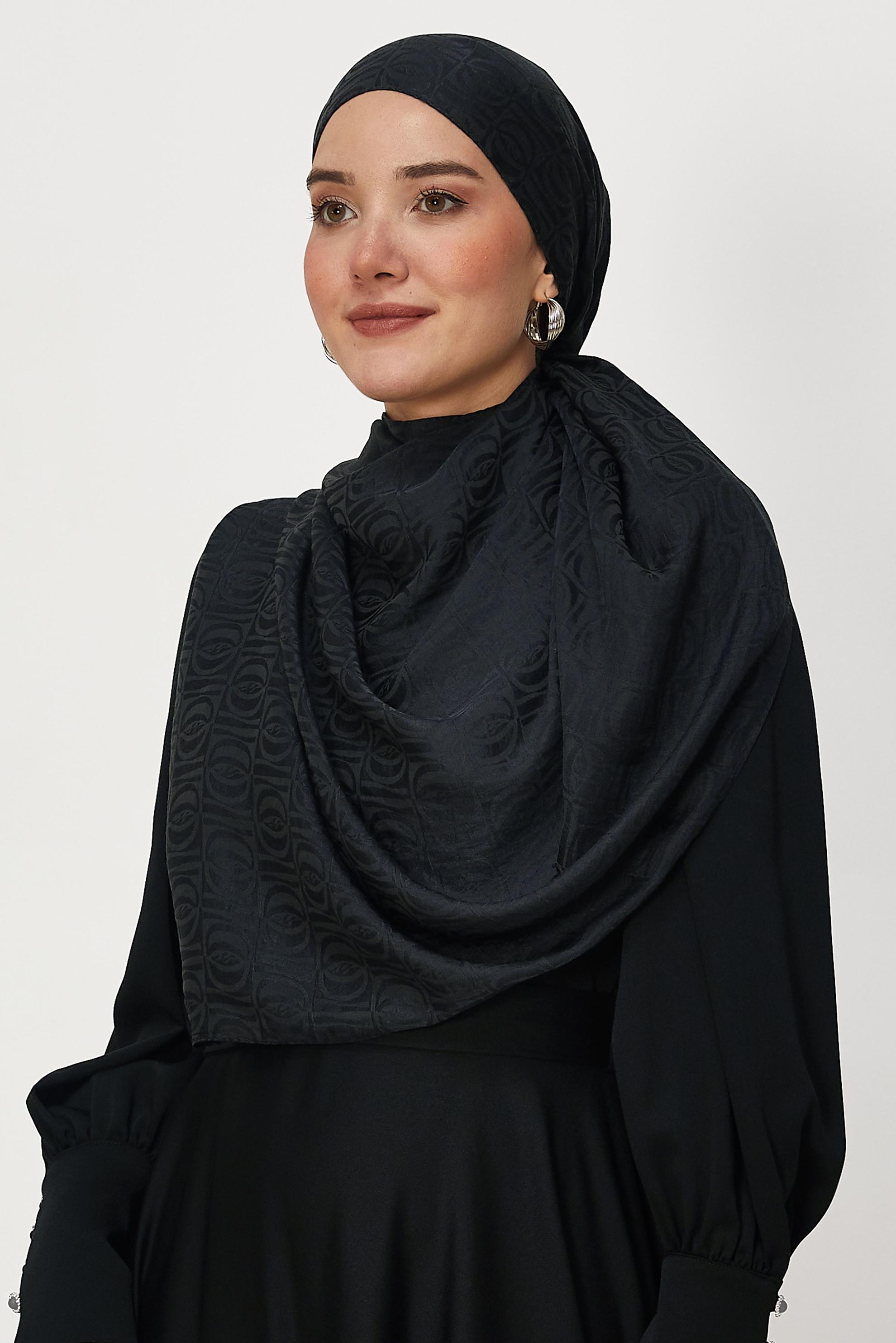 Tesettür giyim GRİ ALVİNA JAKAR ŞAL 8648
