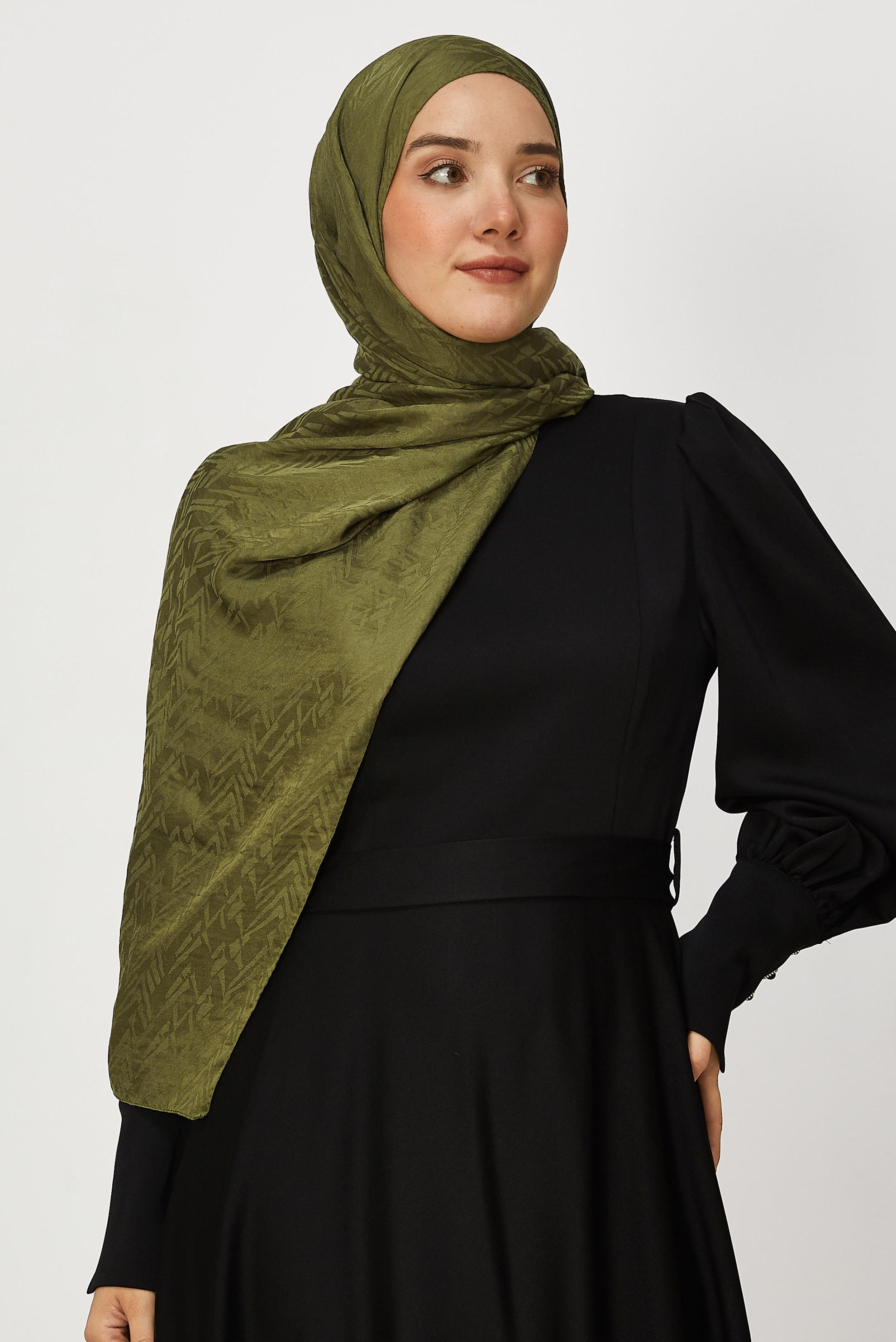 Tesettür giyim KAHVE ALVİNA JAKAR ŞAL 8649