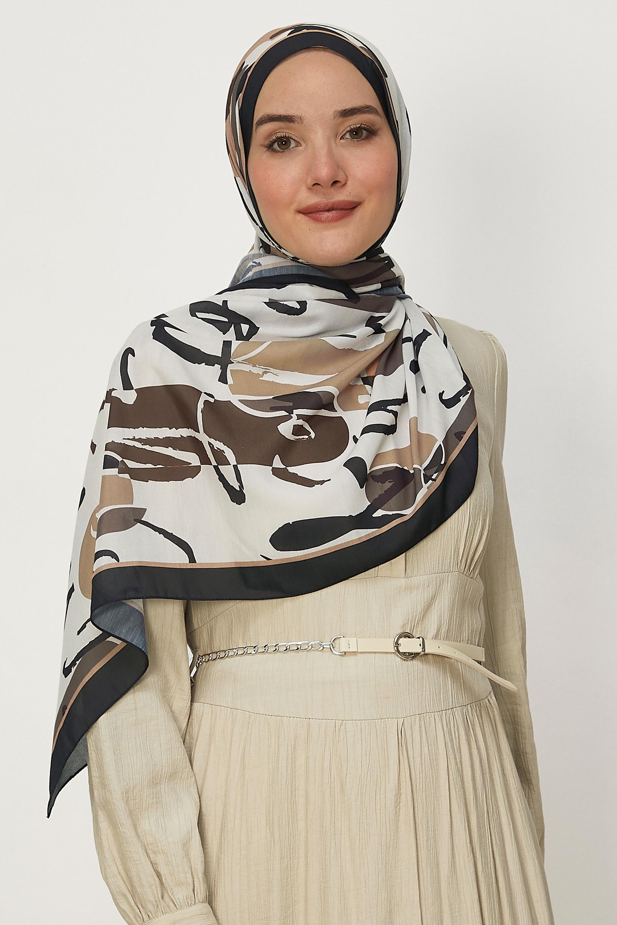Vêtements hijab NOIR CHÂLE ALVINA LORA 8656