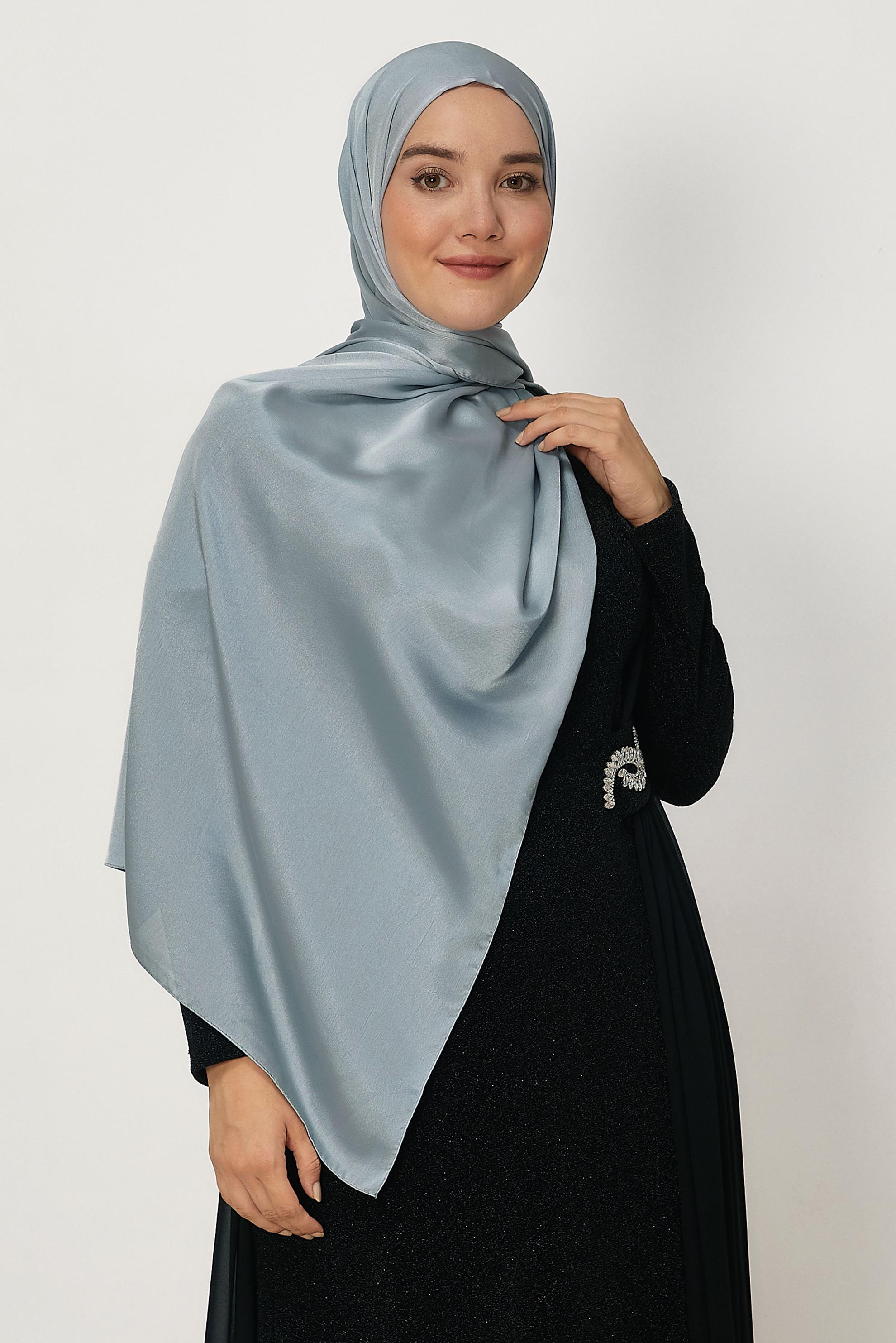 Hijab clothing GREY ALVINA SHIMMER SHAWL 8659