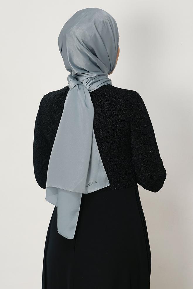Hijab clothing GREY ALVINA SHIMMER SHAWL 8659 - ALVİNA