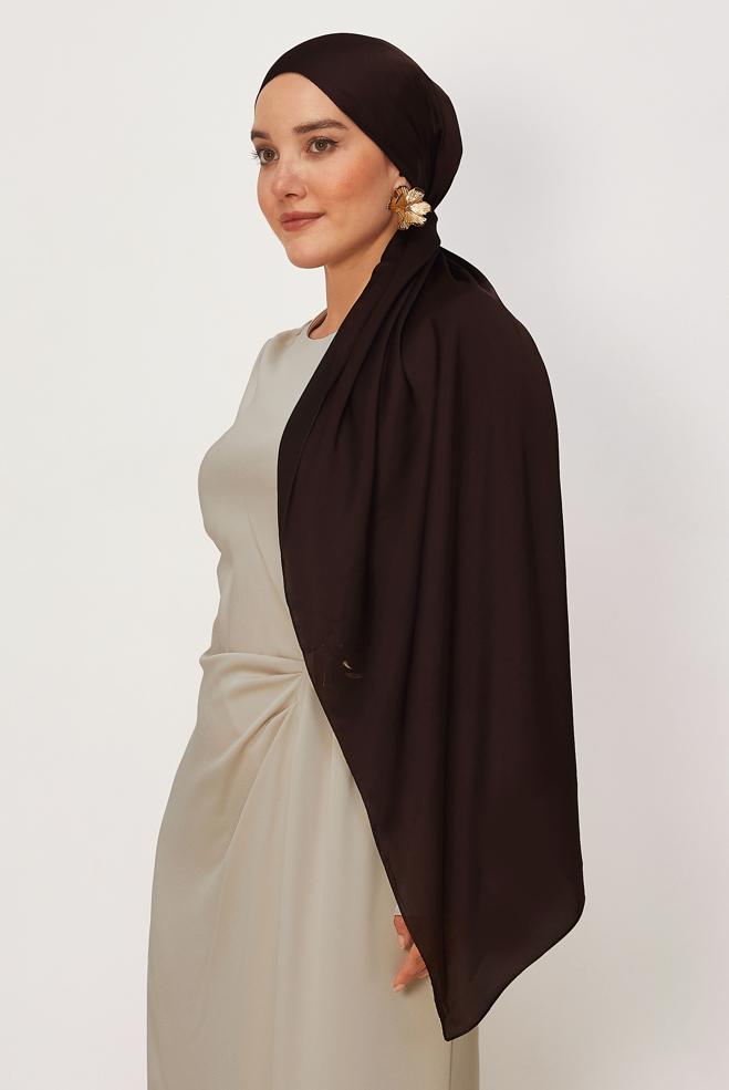 Hijab clothing BROWN ALVINA SHIMMER SHAWL 8659 - ALVİNA