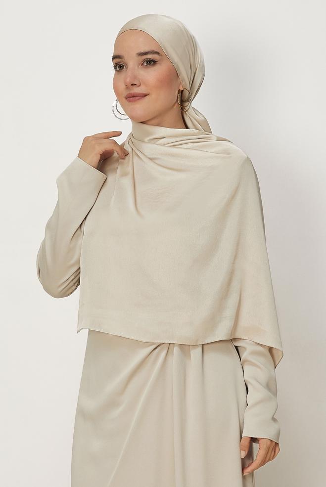 Hijab clothing BROWN ALVINA SHIMMER SHAWL 8659 - ALVİNA