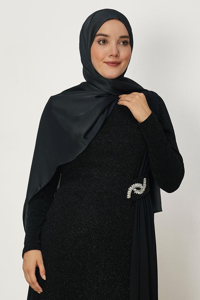 Hijab clothing BROWN ALVINA SHIMMER SHAWL 8659 - ALVİNA