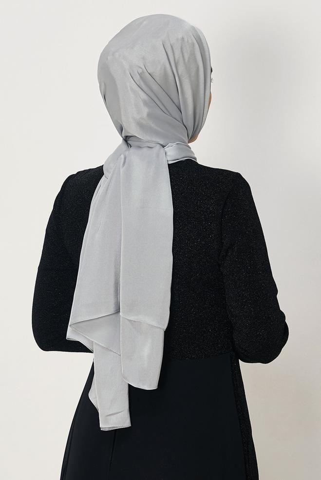 Hijab clothing SILVER ALVINA SHIMMER SHAWL 8659 - ALVİNA