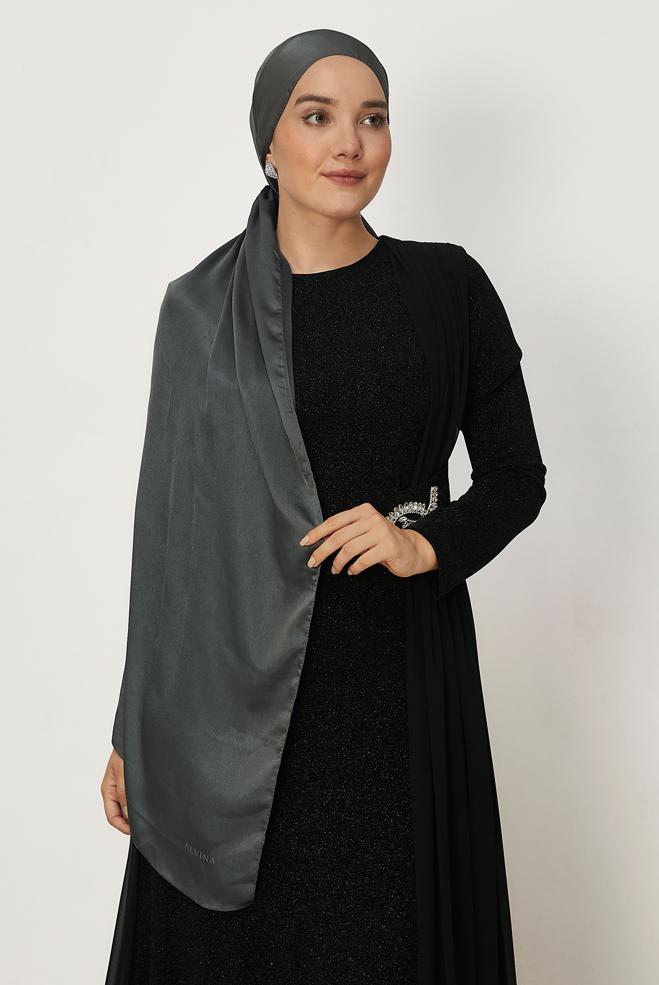 Hijab clothing GREY ALVINA SHIMMER SHAWL 8659 - ALVİNA