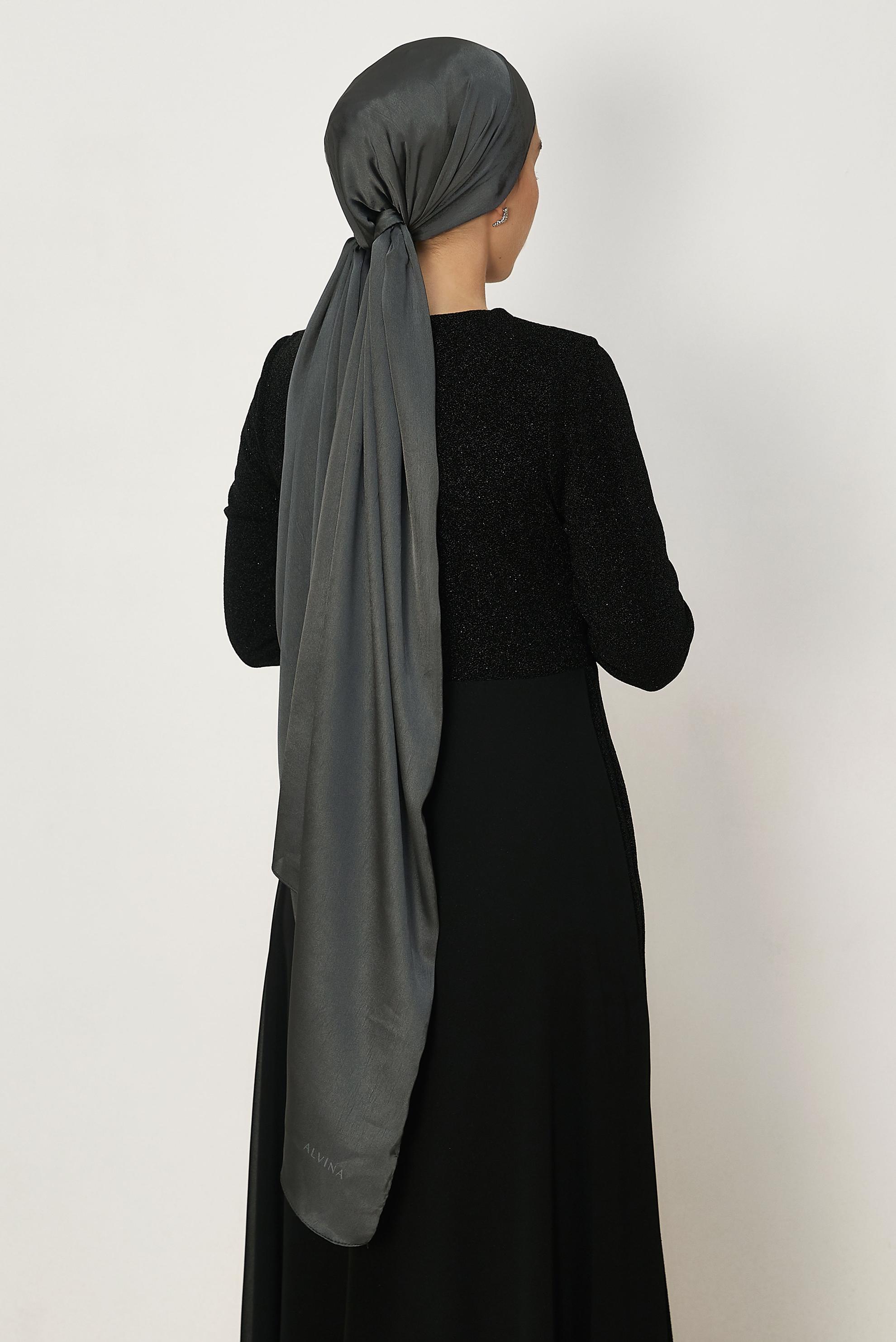 Hijab clothing GREY ALVINA SHIMMER SHAWL 8659