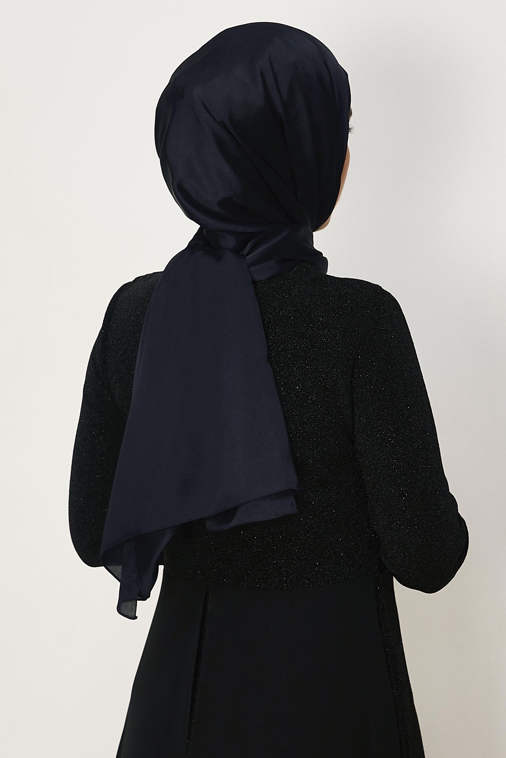 Hijab clothing NAVY BLUE ALVINA SHIMMER SHAWL 8659