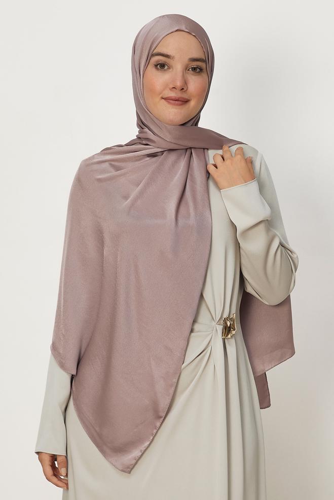 Tesettür giyim PEMBE ALVİNA DÜZ JANJAN ŞAL 8659 - ALVİNA