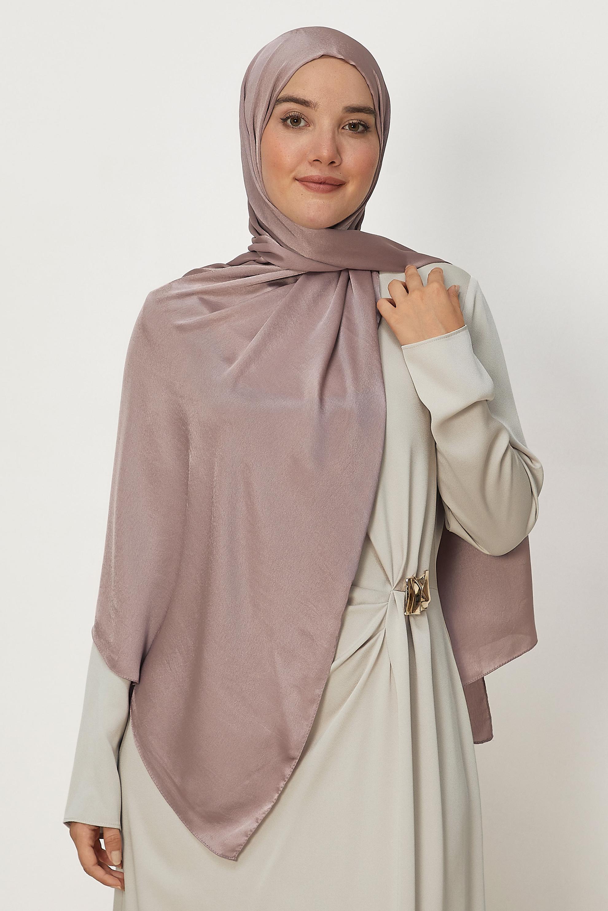 Tesettür giyim PEMBE ALVİNA DÜZ JANJAN ŞAL 8659