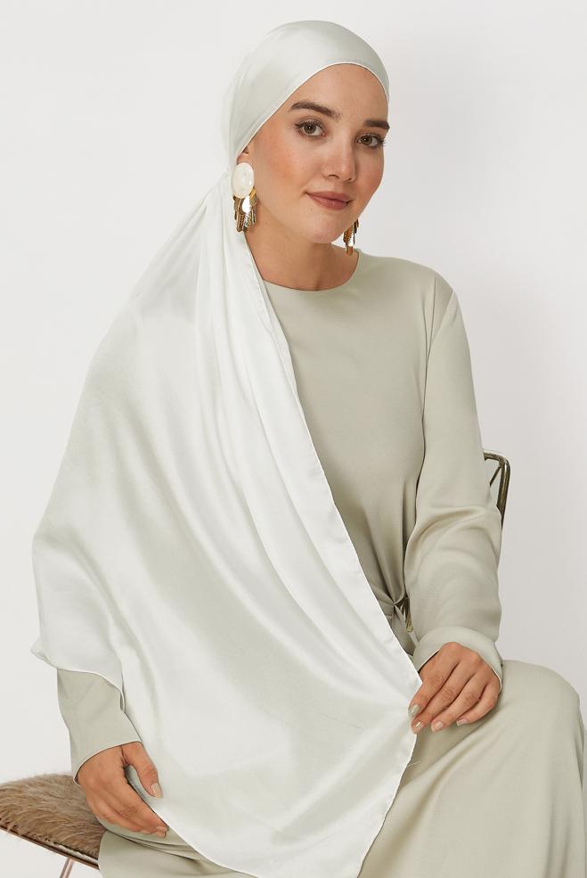 Hijab clothing WHITE ALVINA SHIMMER SHAWL 8659 - ALVİNA