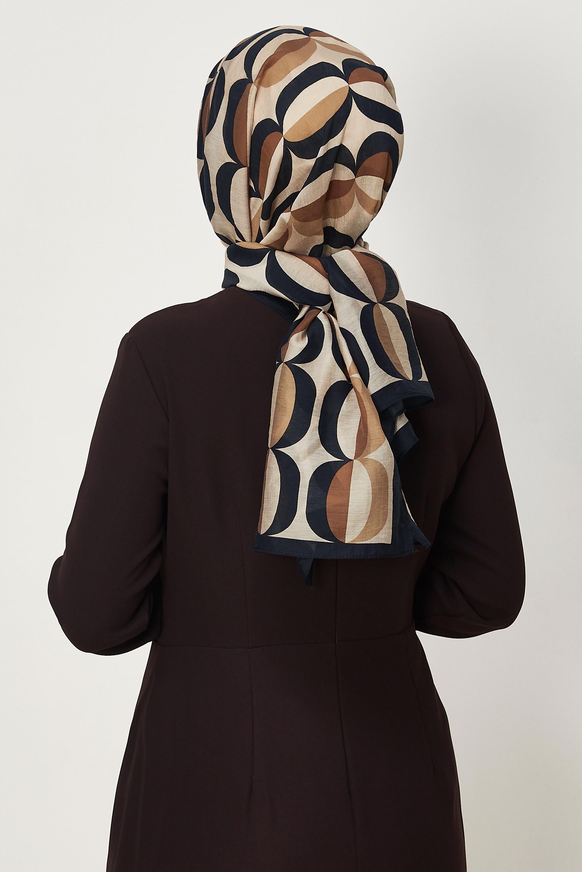 Vêtements hijab NOIR CHÂLE À MOTIFS ALVINA 8667